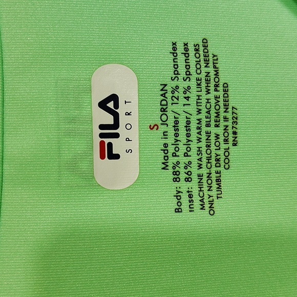 Fila Women's Mint Green V-Neck Top - Picture 3 of 6